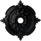 Ekena Millwork Benson Classic Ceiling Medallion (Canopies up to 6 1/2"), 28 3/8"OD x 3 3/4"ID x 1 5/8"P, Jet Black CM28BEBLF - alternate 1